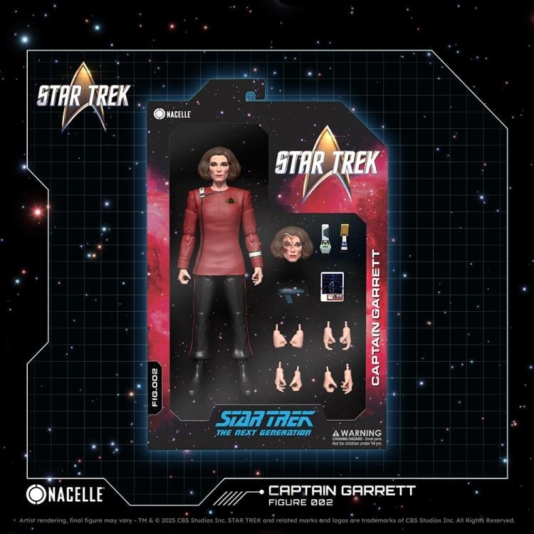 Captain Garrett Nacelle Star Trek TNG 1/10 Scale Figure — Collector Box Package Front