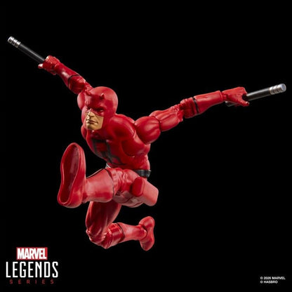 Daredevil Secret Wars Marvel Legends 6-Inch Figure — Airborne Leaping Pose with Billy Clubs