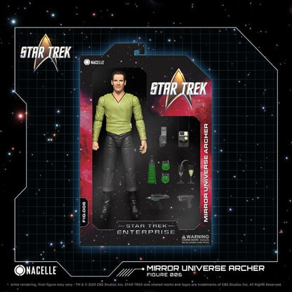Mirror Universe Archer Star Trek Enterprise 1/10 Figure — Package Detail showing collector box front with full contents