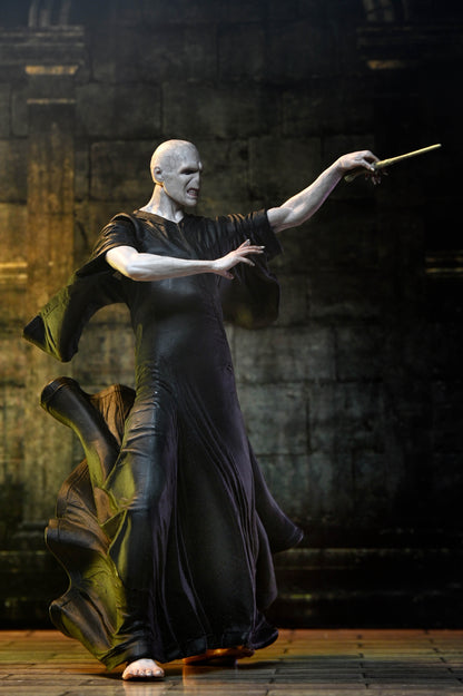 Lord Voldemort Harry Potter Legacy Collection 7-Inch Figure — Three-Quarter View Wand Extended