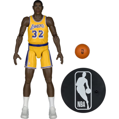 Magic Johnson NBA Legends SportsPicks 6-Inch Figure — Front View with Accessories Included