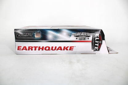 Earthquake WWE Elite Collection Greatest Hits Action Figure — Package Detail Showing Character Name and Certified Authentic Badge