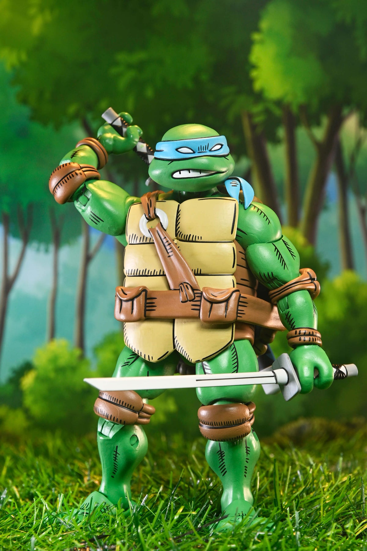 Leonardo TMNT x Usagi Yojimbo NECA 7-Inch Figure — Shuriken Throw Articulation Pose
