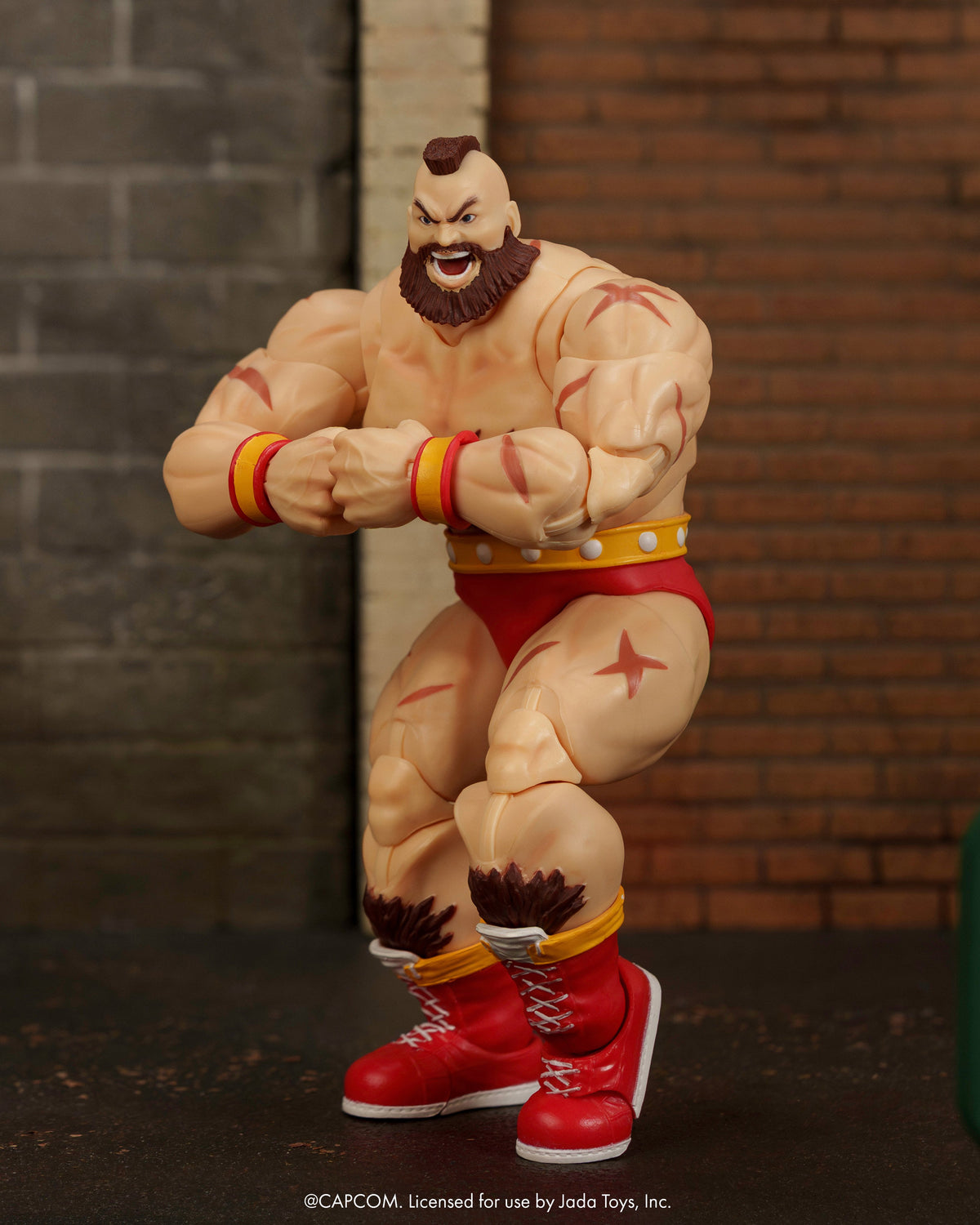 Zangief Ultra Street Fighter II 1/12 Scale Figure — Front View Knuckles Crossed Pose