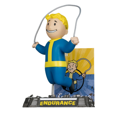 Vault Boy Endurance Fallout 5-Inch Posed Figure — Side View with Art Card Display