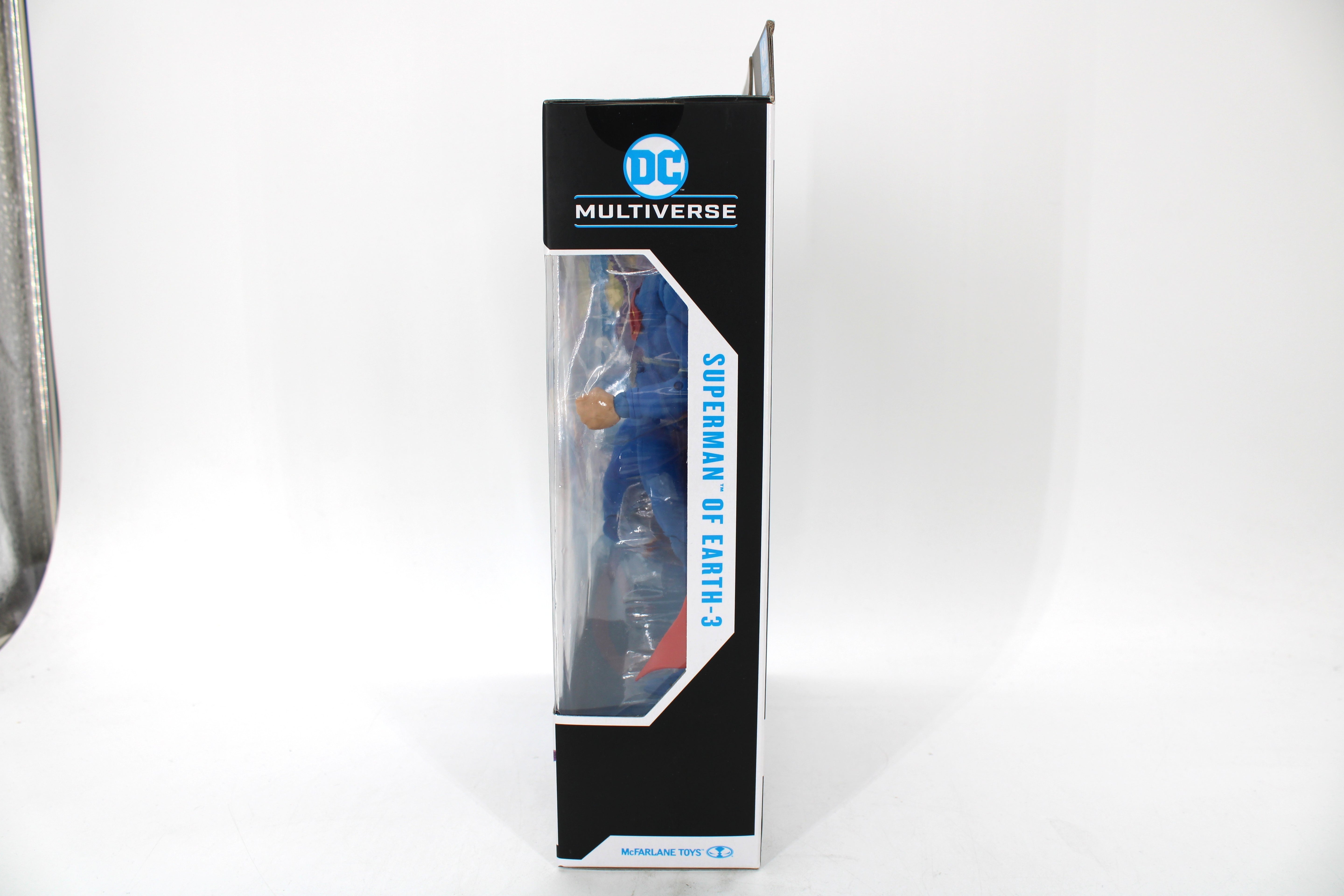 Superman of Earth-3 DC Multiverse Crime Syndicate 7-Inch Figure — Right Side View with Clear Blister Window Detail