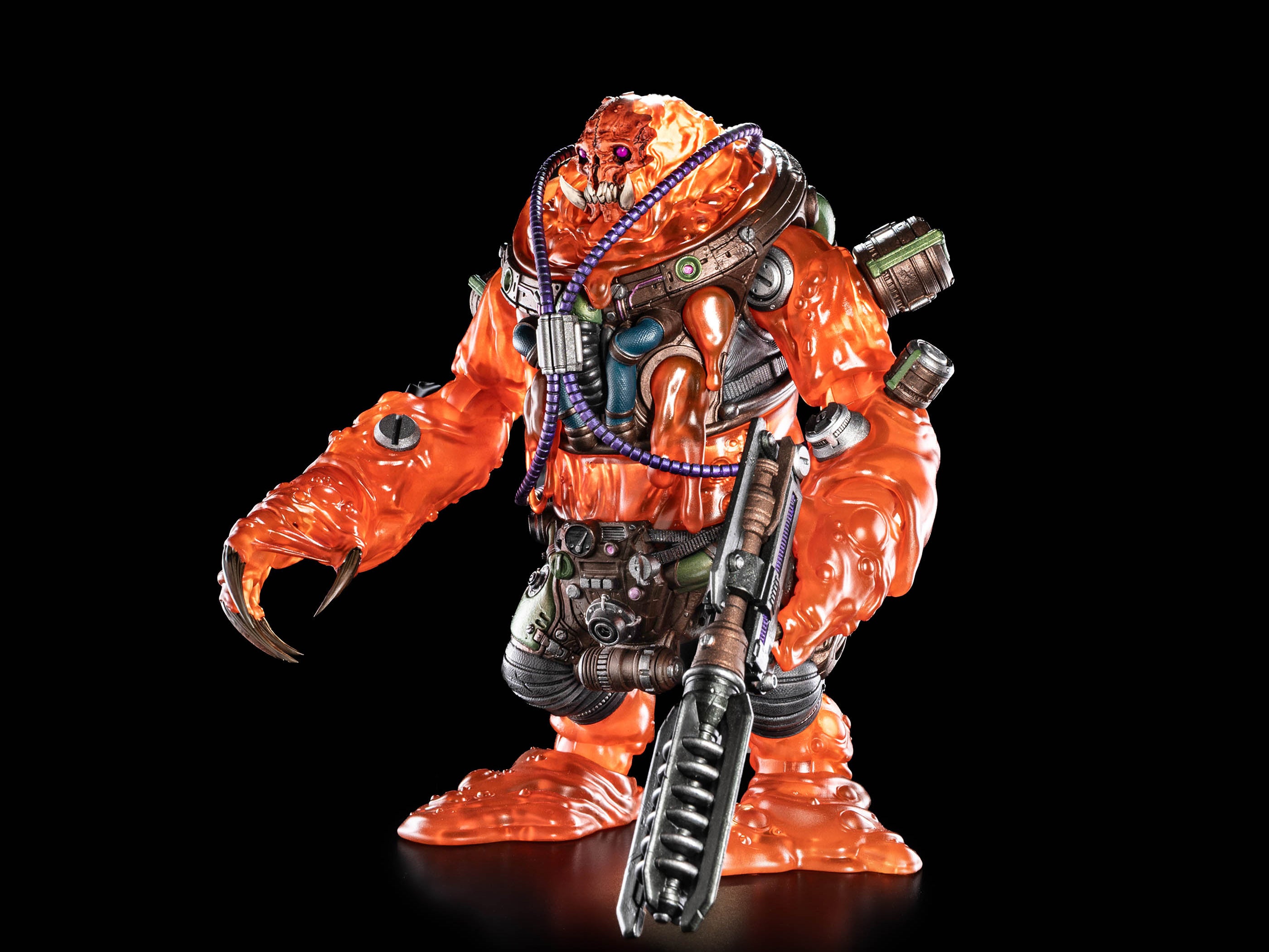 Globulon Krunn Cosmic Legions 6-Inch Figure — Three-Quarter Crouch Articulation Pose