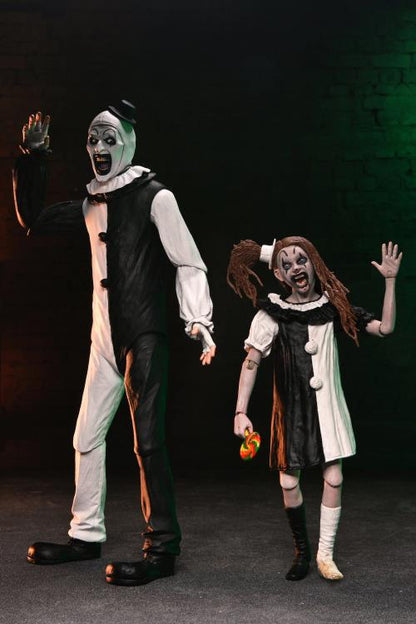 Art the Clown & Little Pale Girl Terrifier 2 NECA Ultimate 7-Inch — Articulation Pose Arms Raised