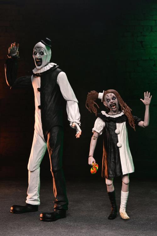 Art the Clown & Little Pale Girl Terrifier 2 NECA Ultimate 7-Inch — Articulation Pose Arms Raised