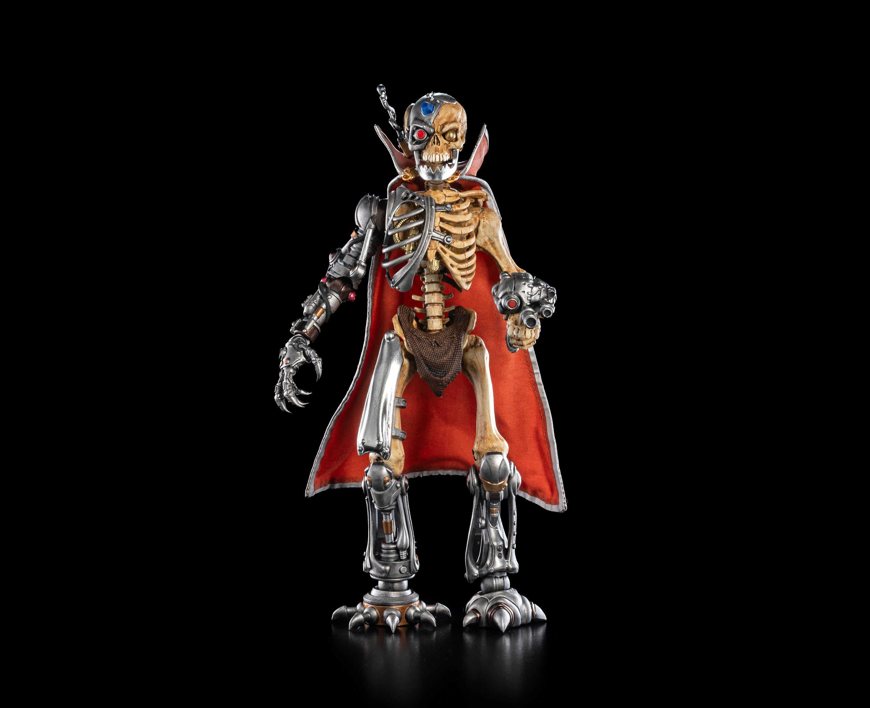 Dr. Cyborn Skeleton Warriors Infinite Legions 6-Inch Figure — Front View with Skull Pistol and Claw Hand