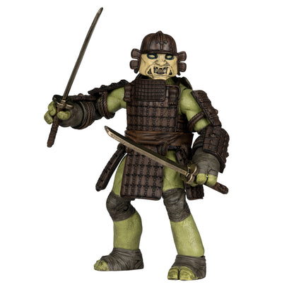 Leonardo TMNT Turtles in Time Page Punchers 5-Inch Figure — Out of Box Front View White Background