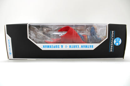 Batman Earth -1 & Superman DC Multiverse 2-Pack — Opposite Side View with DC Multiverse Branding and Window Detail