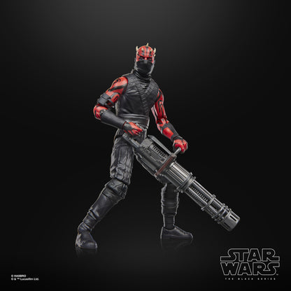 Icarus Black Series 6-Inch Figure — Side View Holding Heavy Rotary Blaster Cannon