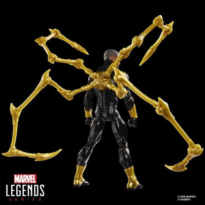 Iron Spider Aaron Davis Marvel Legends 6-Inch Figure — Back View with Alternate Unmasked Head and Spider Arms