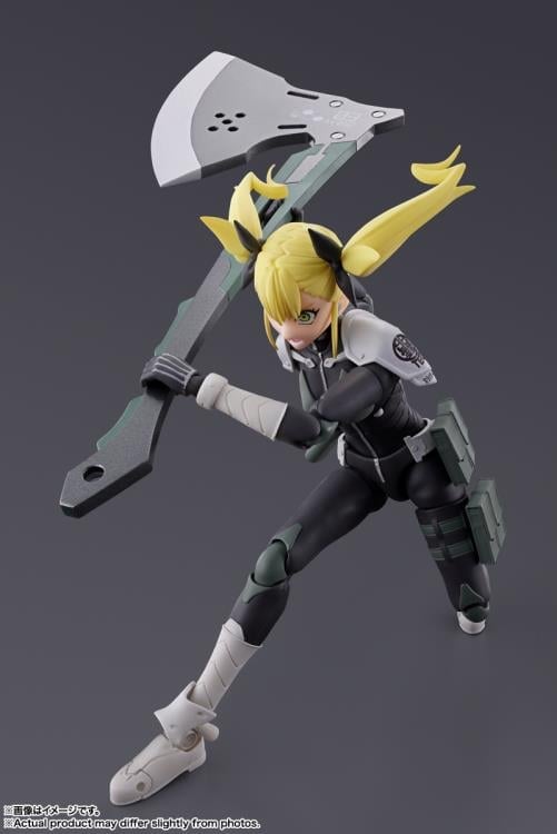 Kikoru Shinomiya Kaiju No. 8 S.H.Figuarts 5-Inch Figure — Articulation Pose Axe Swing Side View