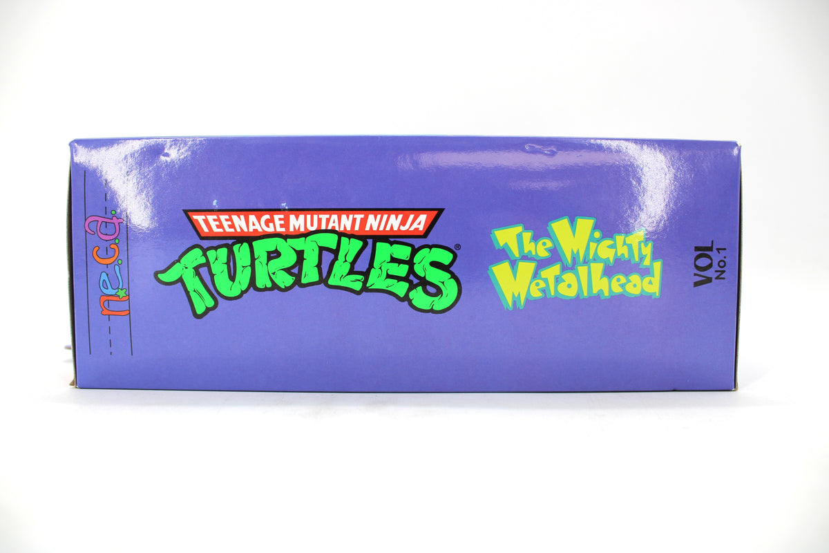 Metalhead NECA Teenage Mutant Ninja Turtles Cartoon Series 7-Inch Deluxe Action Figure — Side View with The Mighty Metalhead Vol. 1 Title Detail