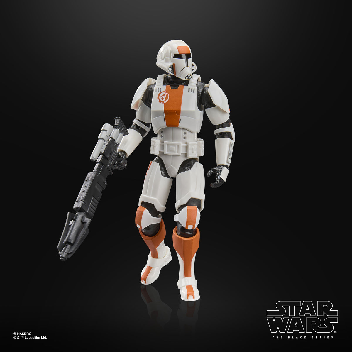 Republic Trooper Black Series 6-Inch Figure — Three-Quarter View Blaster at Side