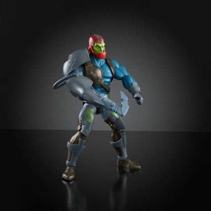 Trap Jaw MOTU Origins 200X 5.5-Inch Figure — Back View Showing Mechanical Arm Detail