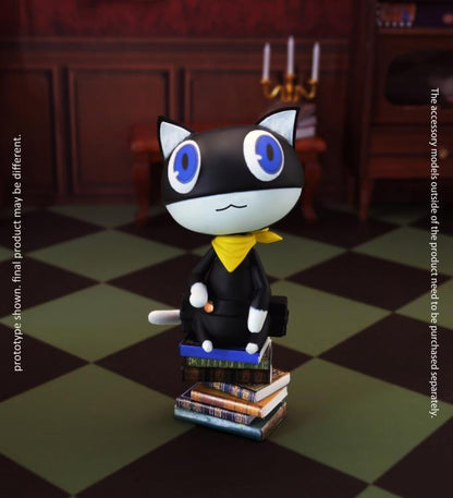 Mona Persona 5 Companion Figure — Side View Perched on Books