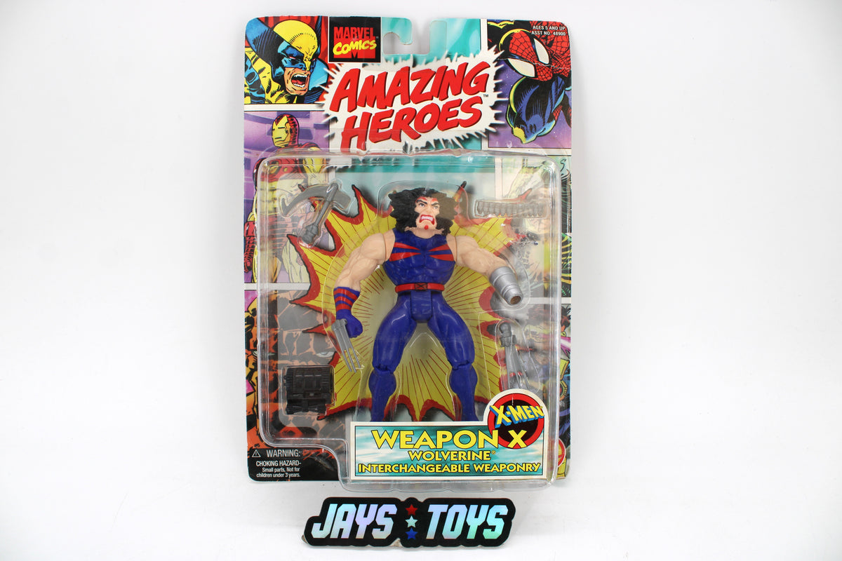 Weapon X Wolverine Amazing Heroes 1997 Toy Biz Carded Figure — Card Front