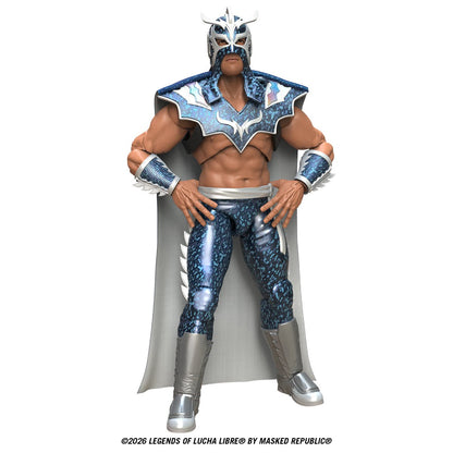 Ultimo Dragon Legends of Lucha Libre 6-Inch Figure — Front View Standing with Cape Spread