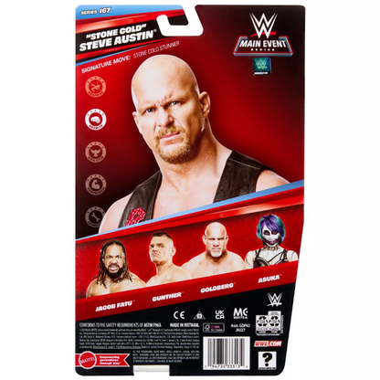 Stone Cold Steve Austin WWE Main Event Series 167 — Package Back with Wave Lineup Detail