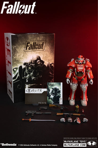 T-45B Nuka Cola Fallout Elite Edition 7-Inch Figure — Contents Display with Box and All Accessories