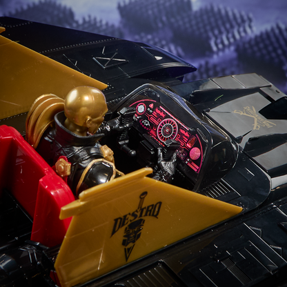 Destro Classified Series 6-Inch Despoiler Set — Figure Detail of Destro Seated in Cockpit with Dashboard Close-Up