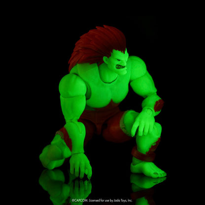 Blanka Ultra Street Fighter II 6-Inch Figure — Glow-in-the-Dark Crouching Side View