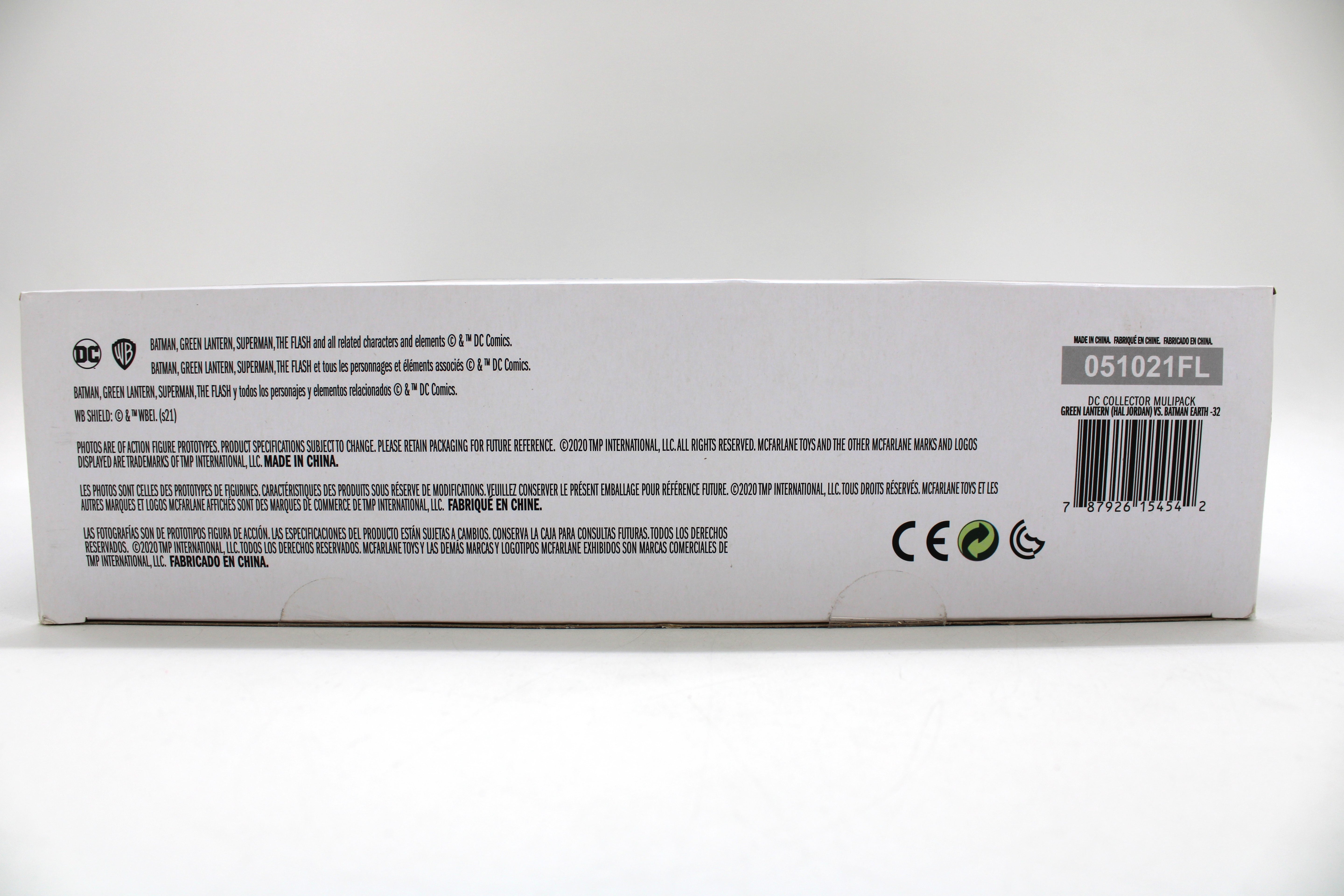 Batman Earth -32 & Green Lantern Hal Jordan DC Multiverse 2-Pack — Package Detail with Barcode and Item Number