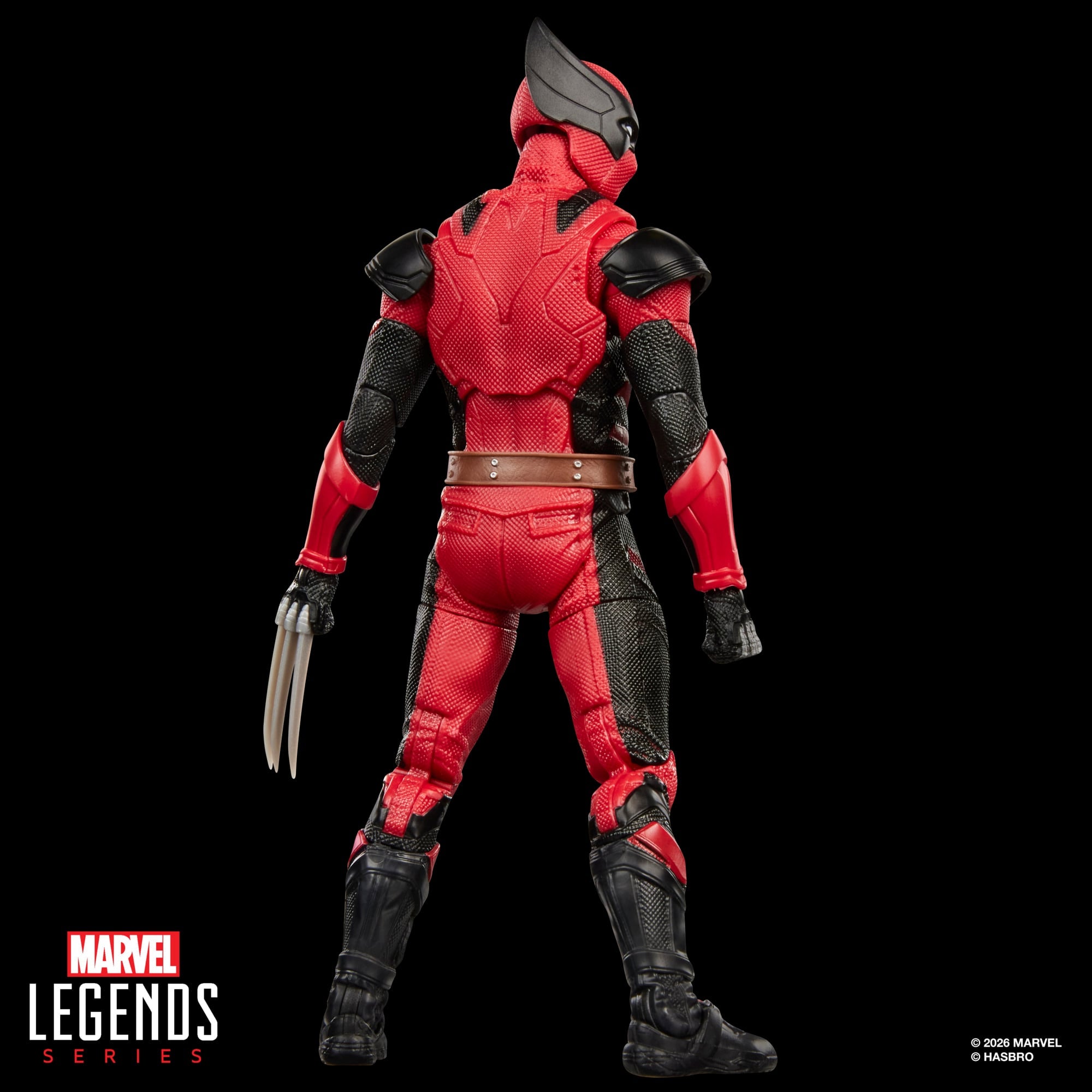 Wolverinepool Marvel Legends 6-Inch Figure — Back View Showing Full Suit Sculpt and Claws