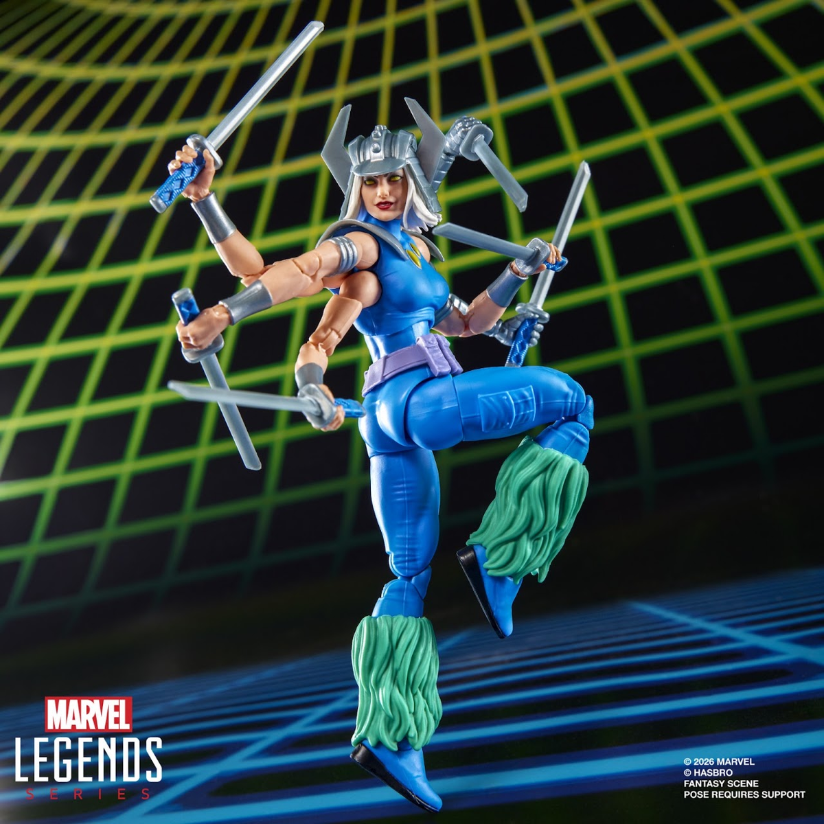 Spiral Marvel Legends 6-Inch Figure — Six Arms with Katanas Front View