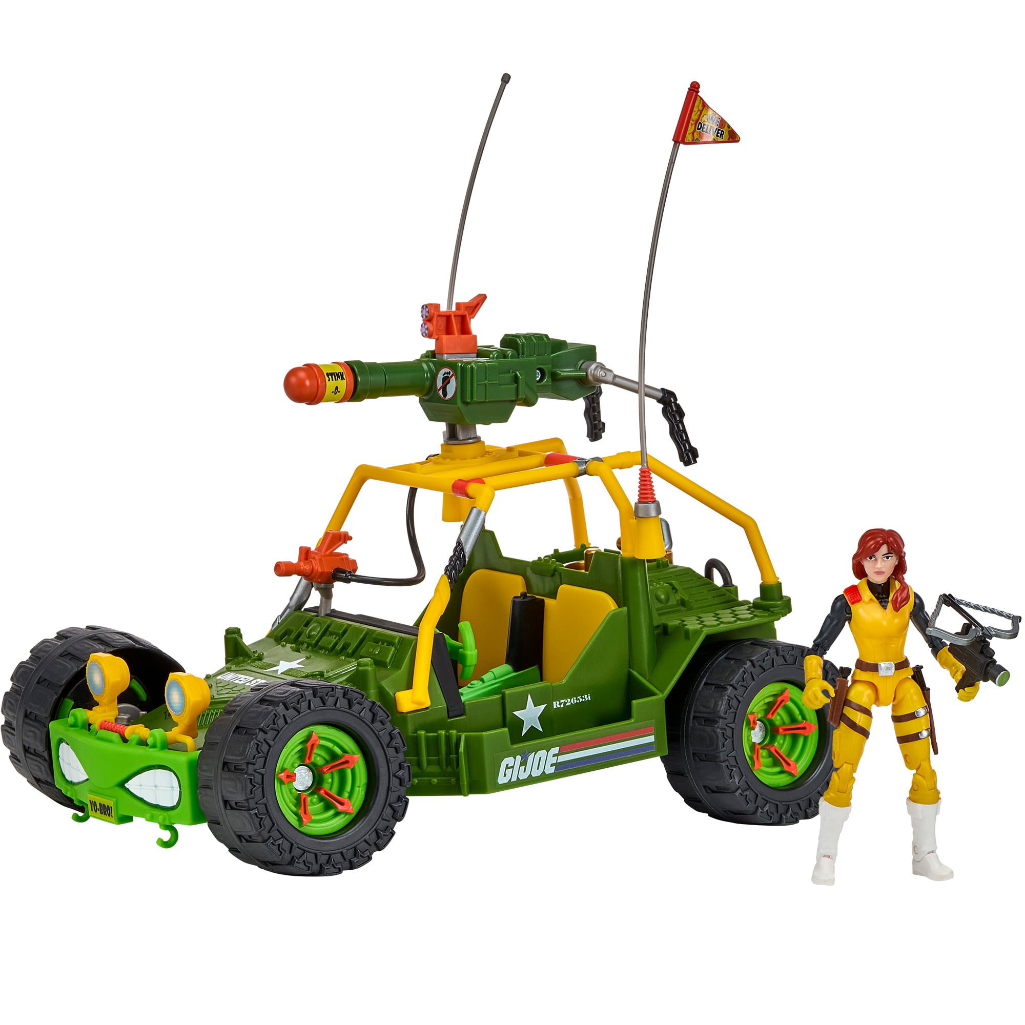 TMNT x G.I. Joe A.W.E. Shell-Striker Vehicle with April as Scarlett Figure — Out of Box Display