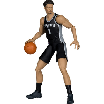 Victor Wembanyama McFarlane SportsPicks 6-Inch Figure — Articulation Pose Dribbling Basketball Side View