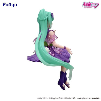 Hatsune Miku Flower Fairy Cosmos Purple Noodle Stopper Figure — Side View Right