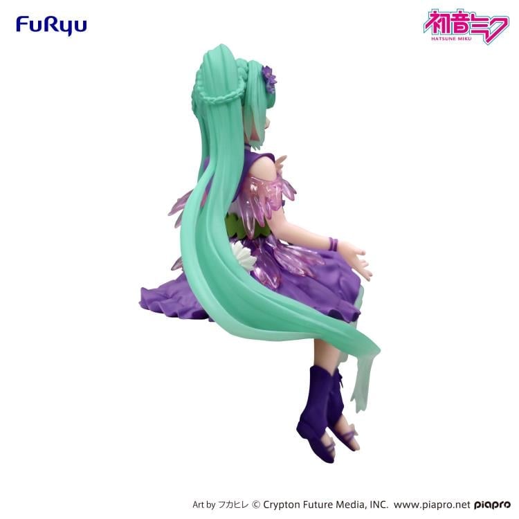 Hatsune Miku Flower Fairy Cosmos Purple Noodle Stopper Figure — Side View Right