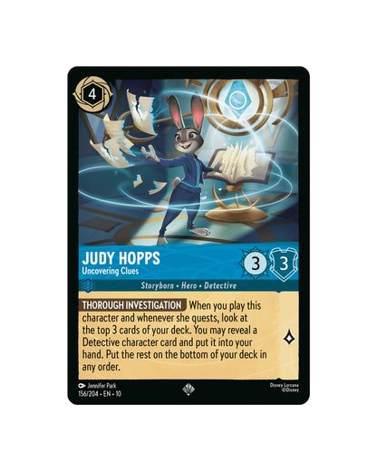 Judy Hopps Uncovering Clues Disney Lorcana Whispers in the Well — Card Detail Chapter 10