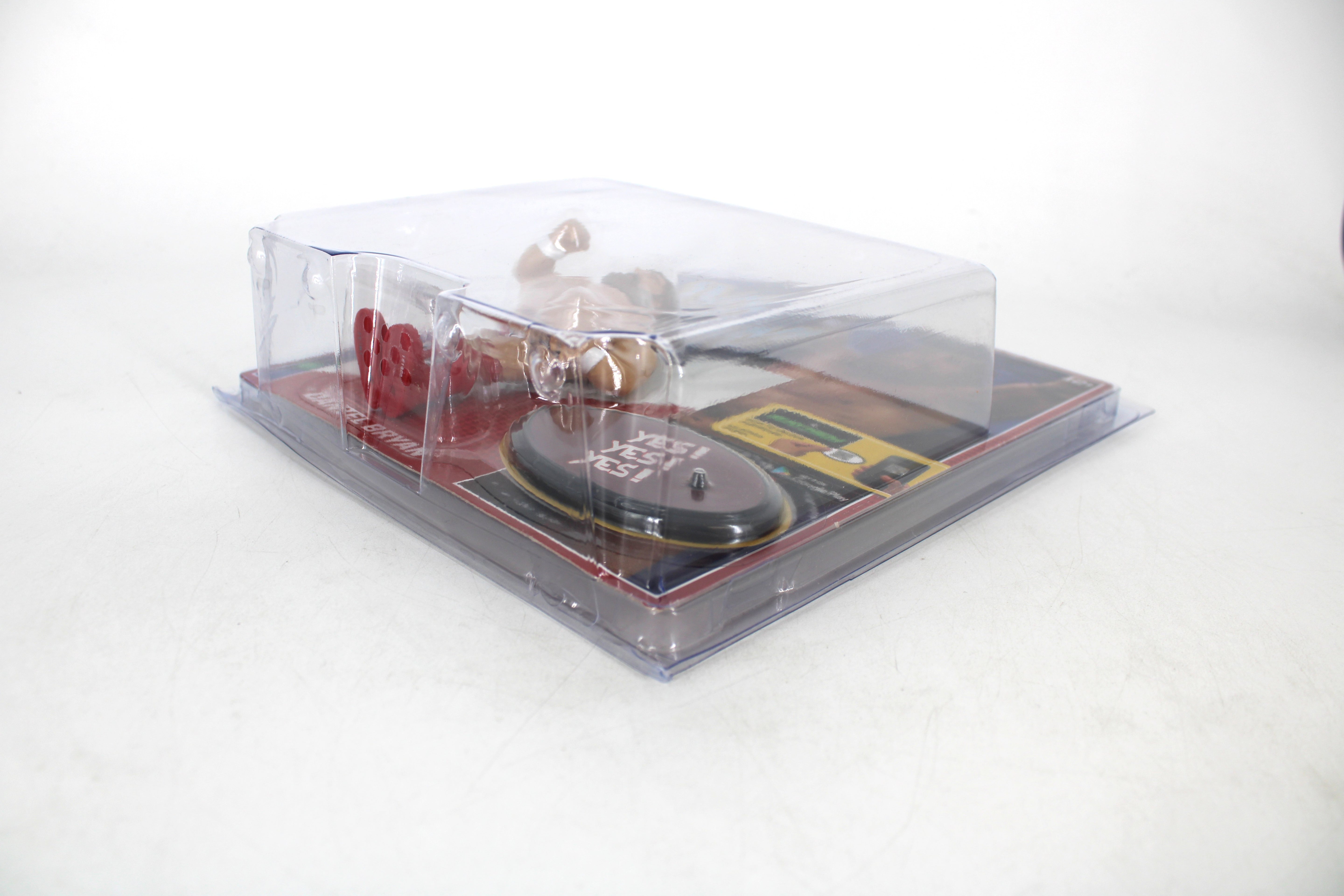 Daniel Bryan WWE Retro Series Figure — Angled Front View with Clear Plastic Clamshell Packaging and Yes! Base Visible