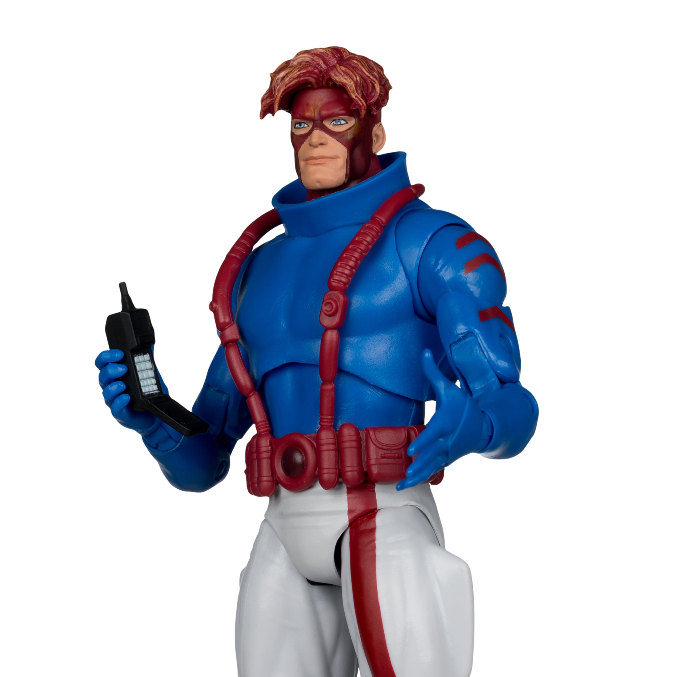 Spartan WildC.A.T.s McFarlane Elite Edition 7-Inch Figure — Figure Detail Holding Retro Phone Accessory