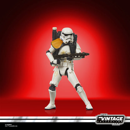 Sandtrooper Squad Leader Vintage Collection 3.75-Inch Figure — Front View Holding Heavy Blaster