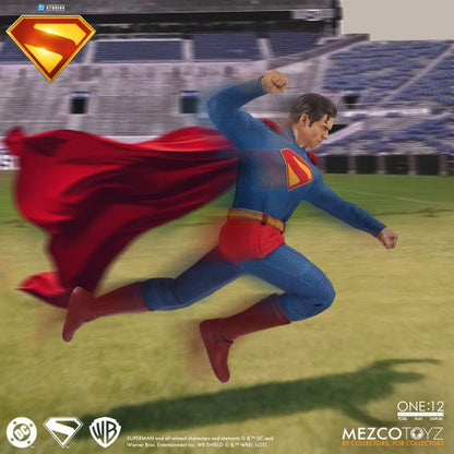 Superman 2025 One:12 Collective 1/12 Scale Figure — Articulation Pose Running Action Shot