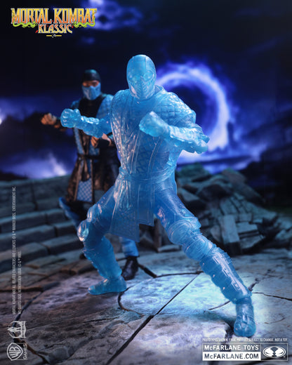 Sub-Zero Ice Clone Mortal Kombat Klassic 7-Inch Figure — Side View Alongside Standard Sub-Zero