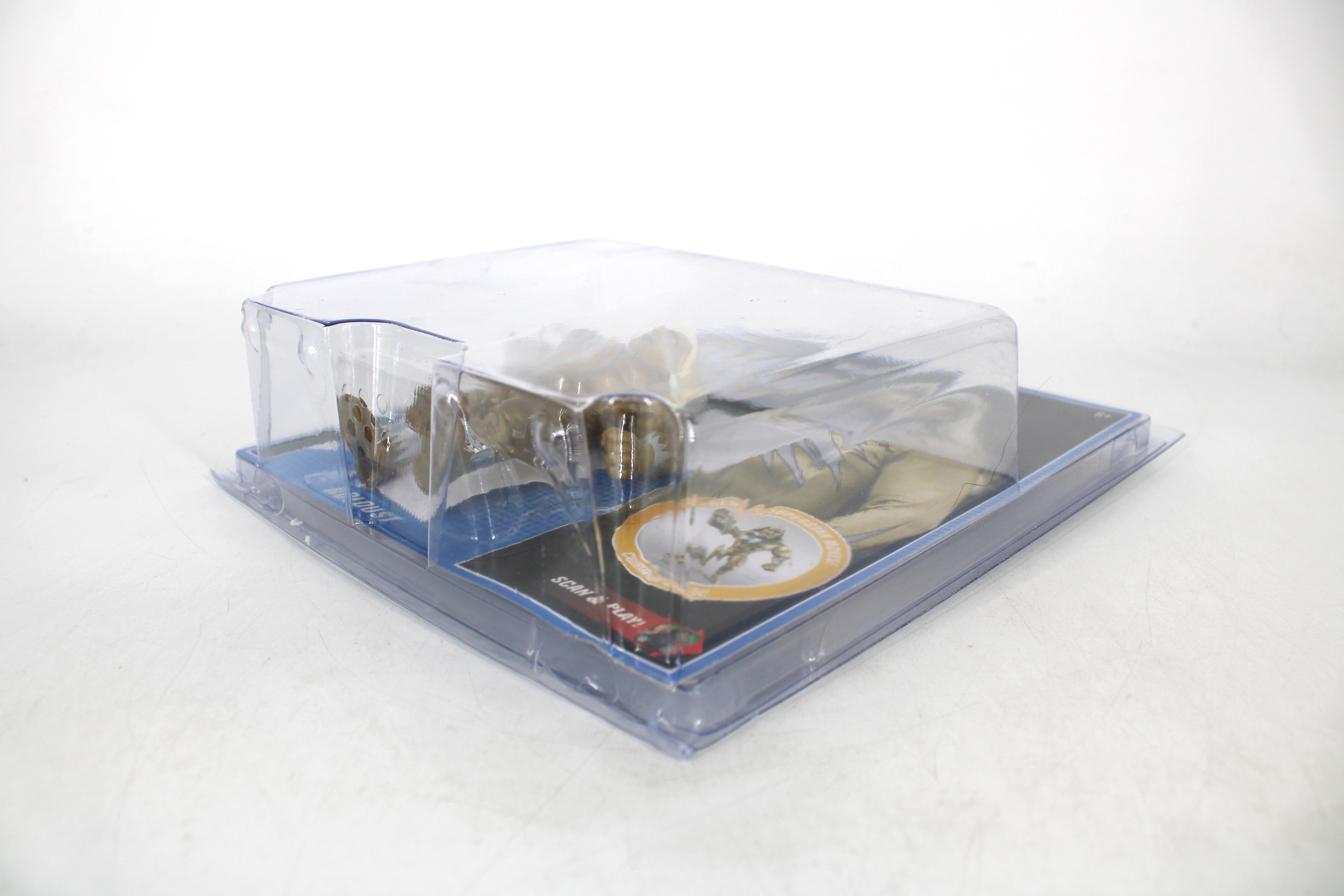 Goldust WWE Retro Series 9 Action Figure — Angled Side View Showing Clear Protective Case Over Carded Package