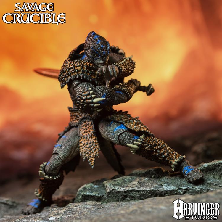 Ko'Mo of the Isles Savage Crucible 6-Inch Figure — Low Crouch Combat Pose with Sword