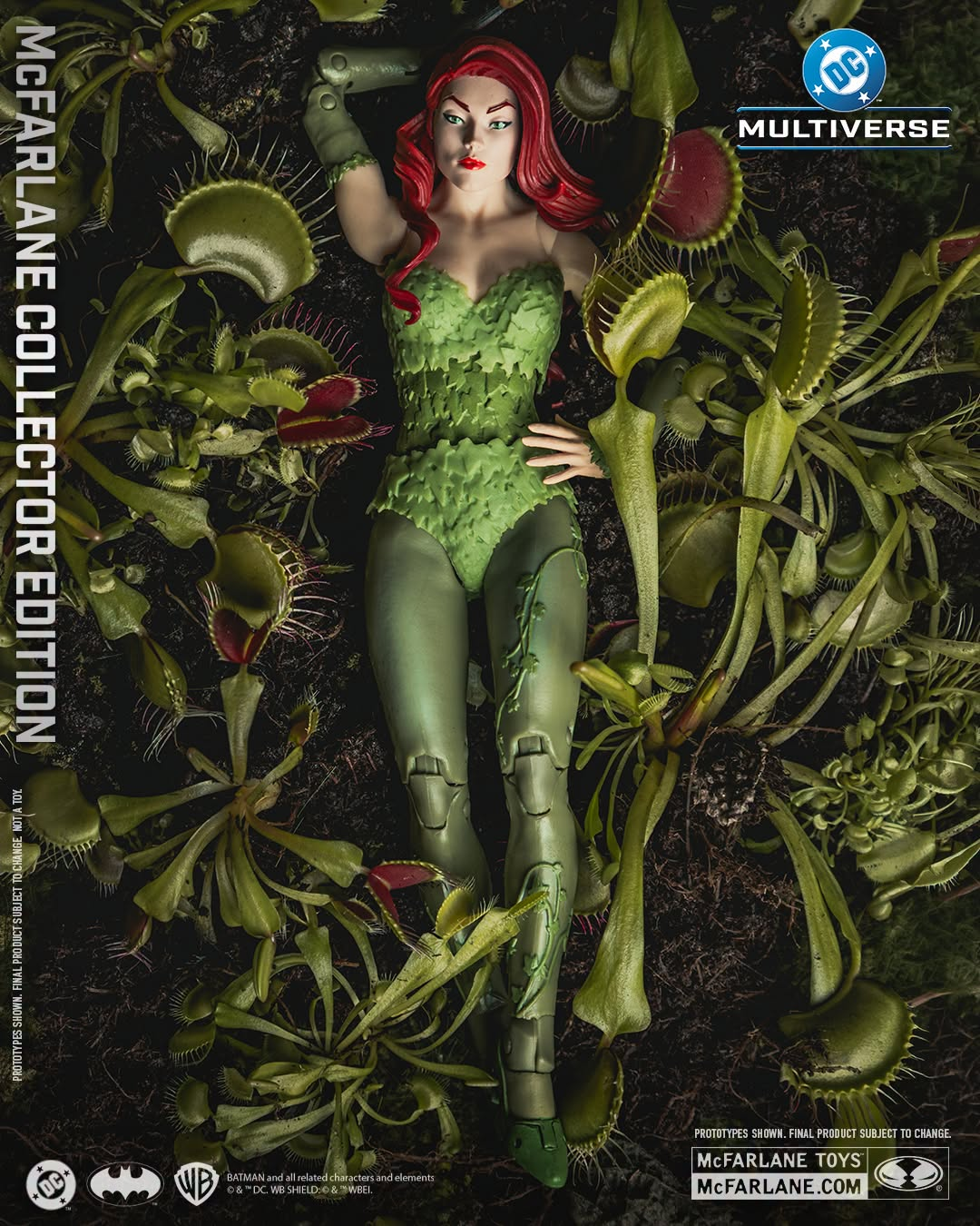 Poison Ivy DC Multiverse Collector Edition 7-Inch Figure — Overhead Reclining Display Shot