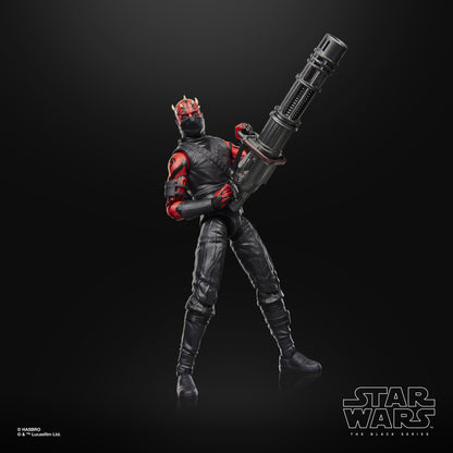Icarus Black Series 6-Inch Figure — Front View with Rotary Blaster Cannon Shouldered