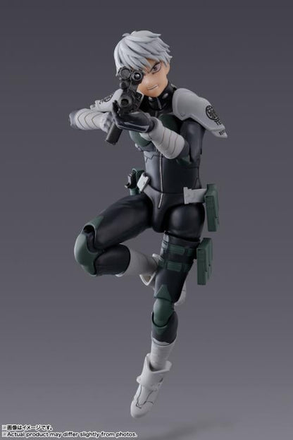 Reno Ichikawa S.H.Figuarts Kaiju No. 8 5.7-Inch Figure — Jumping Aiming Pose Smiling Expression