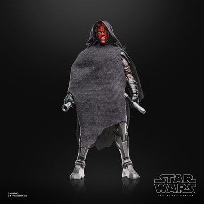 Maul Shadow Lord Black Series 6-Inch Figure — Front View with Full Fabric Hood and Cloak