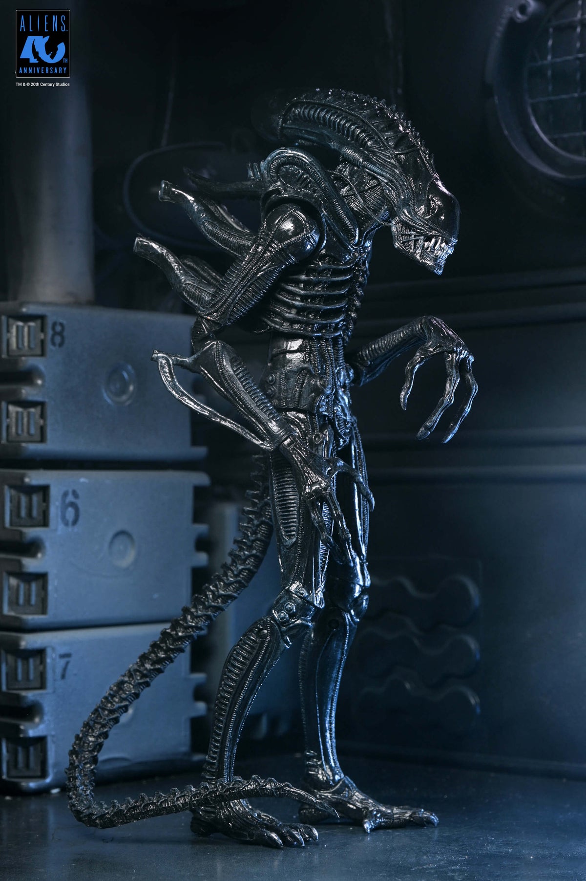 Aliens 40th Anniversary Ultimate Xenomorph Warrior NECA Figure — Side View Profile