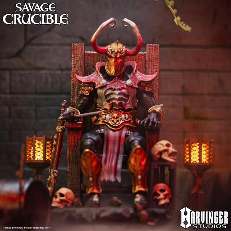 Nashorn The Disinherited Savage Crucible 6-Inch Figure — Seated on Throne Side View
